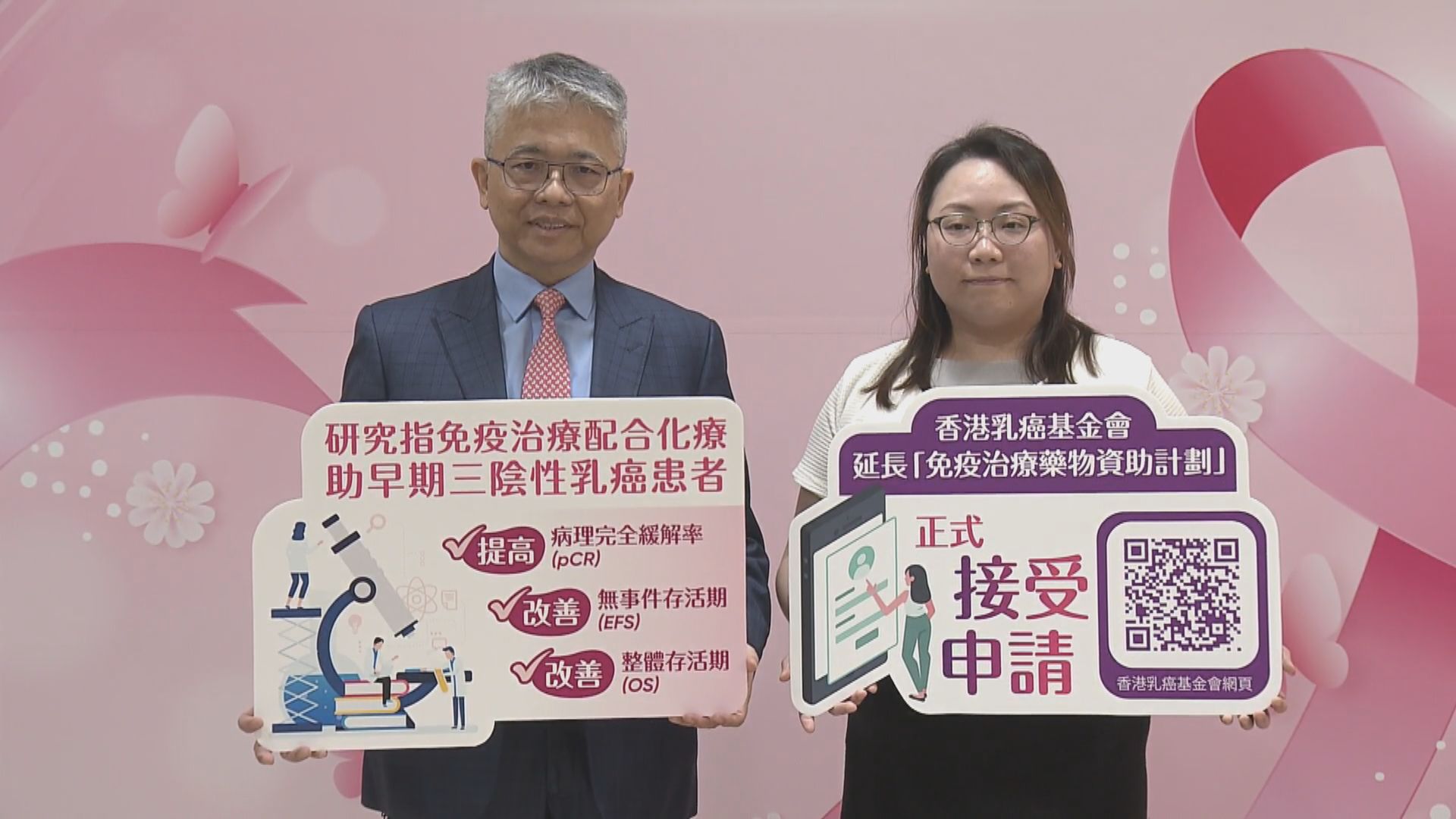 乳癌基金會延長免疫治療藥物資助計劃