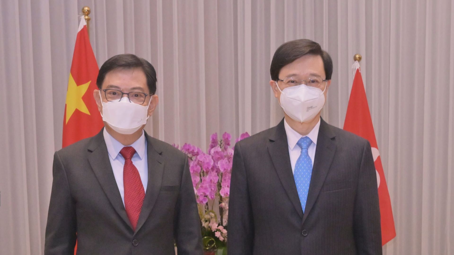 李家超與訪港的新加坡副總理王瑞杰會面