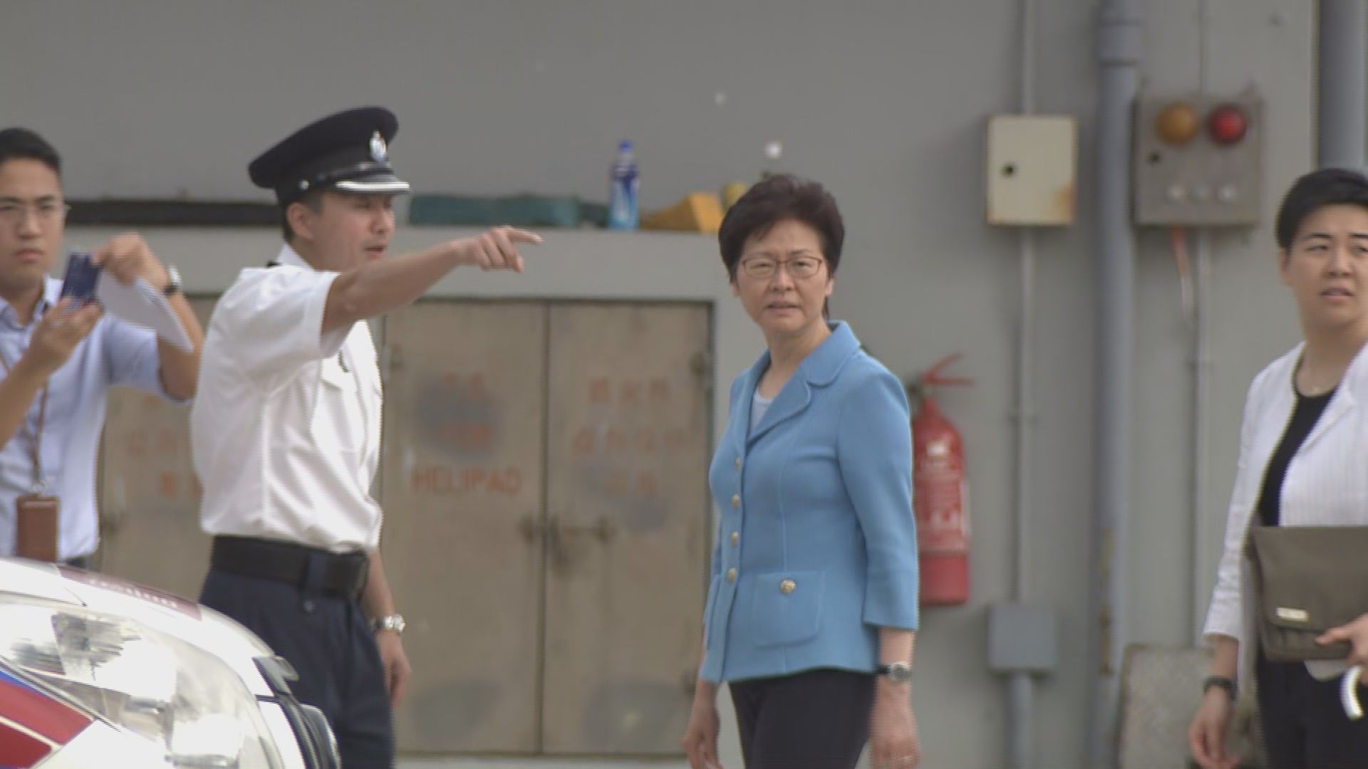 林鄭月娥巡視西貢風災後情況
