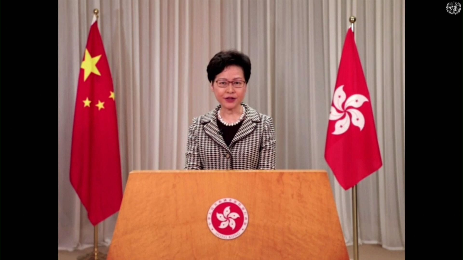 聯合國人權理事會發言　林鄭促尊重中國保障國家安全權利及港人追求穩定意願