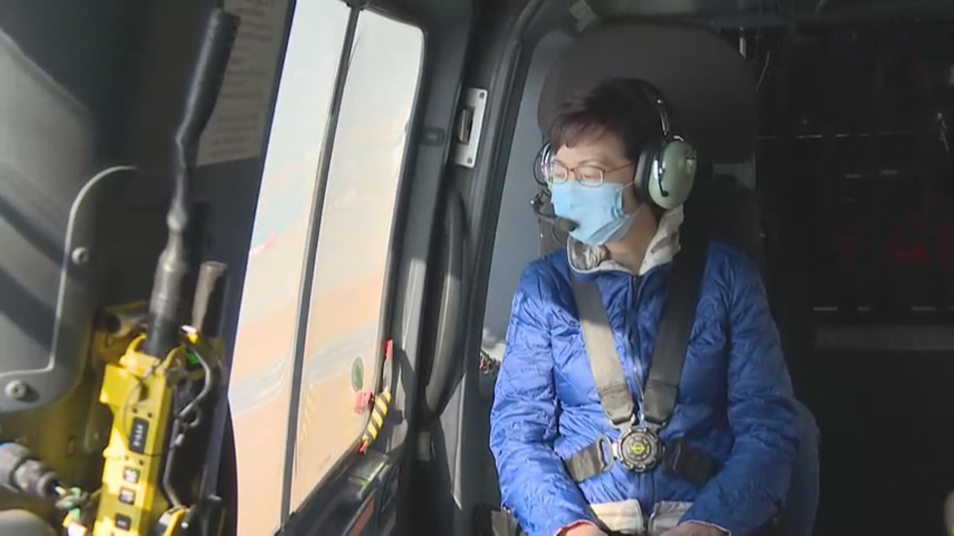 林鄭坐直升機俯瞰多個新發展項目