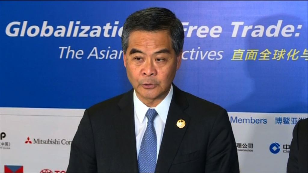 梁振英率團19日考察大灣區