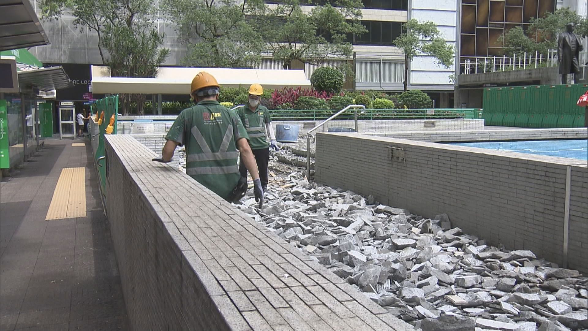 中環皇后像廣場展開翻新工程　暫停開放至8月底