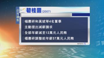 碧桂園：楊惠研等4名董事自願減薪