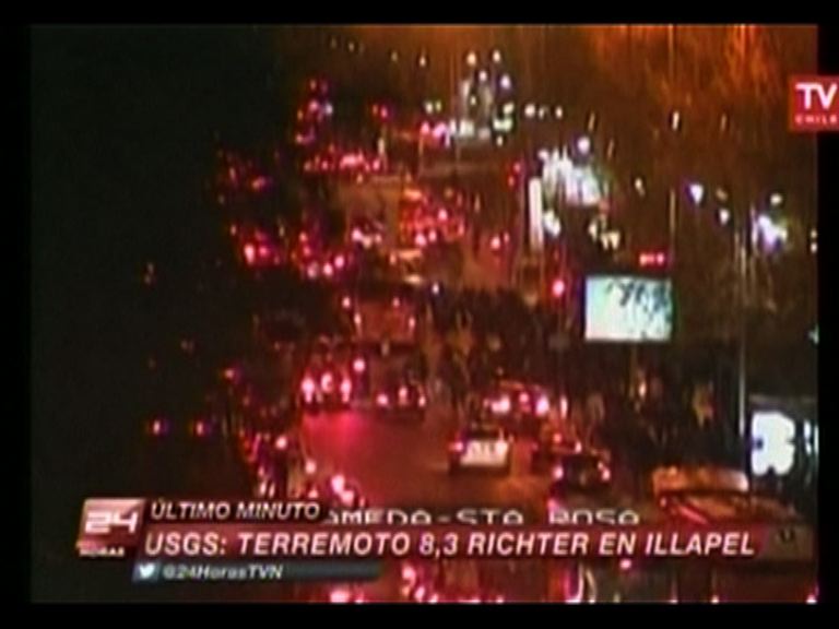 智利8.3級地震5死多人傷　逾百萬人疏散