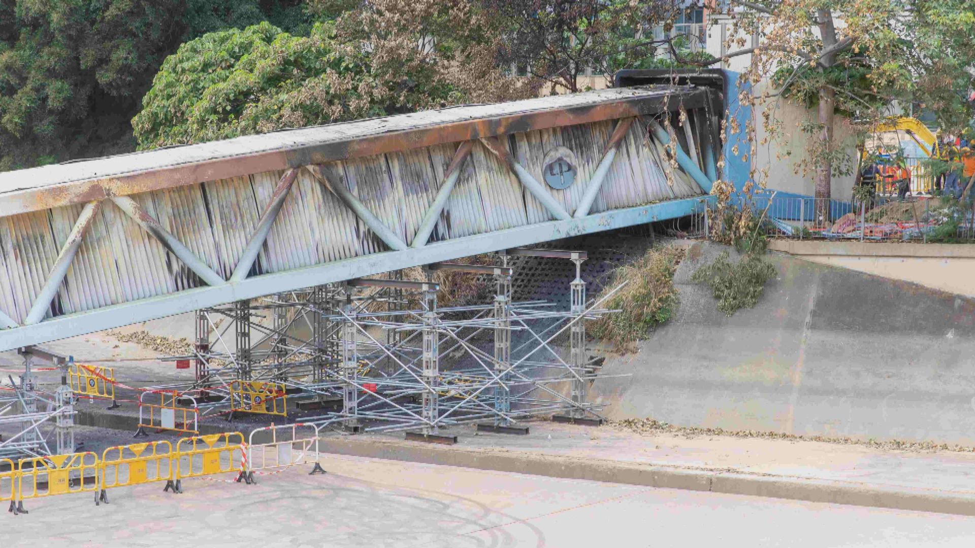 中電將於未來數天逐步移走曾起火的元朗電纜橋