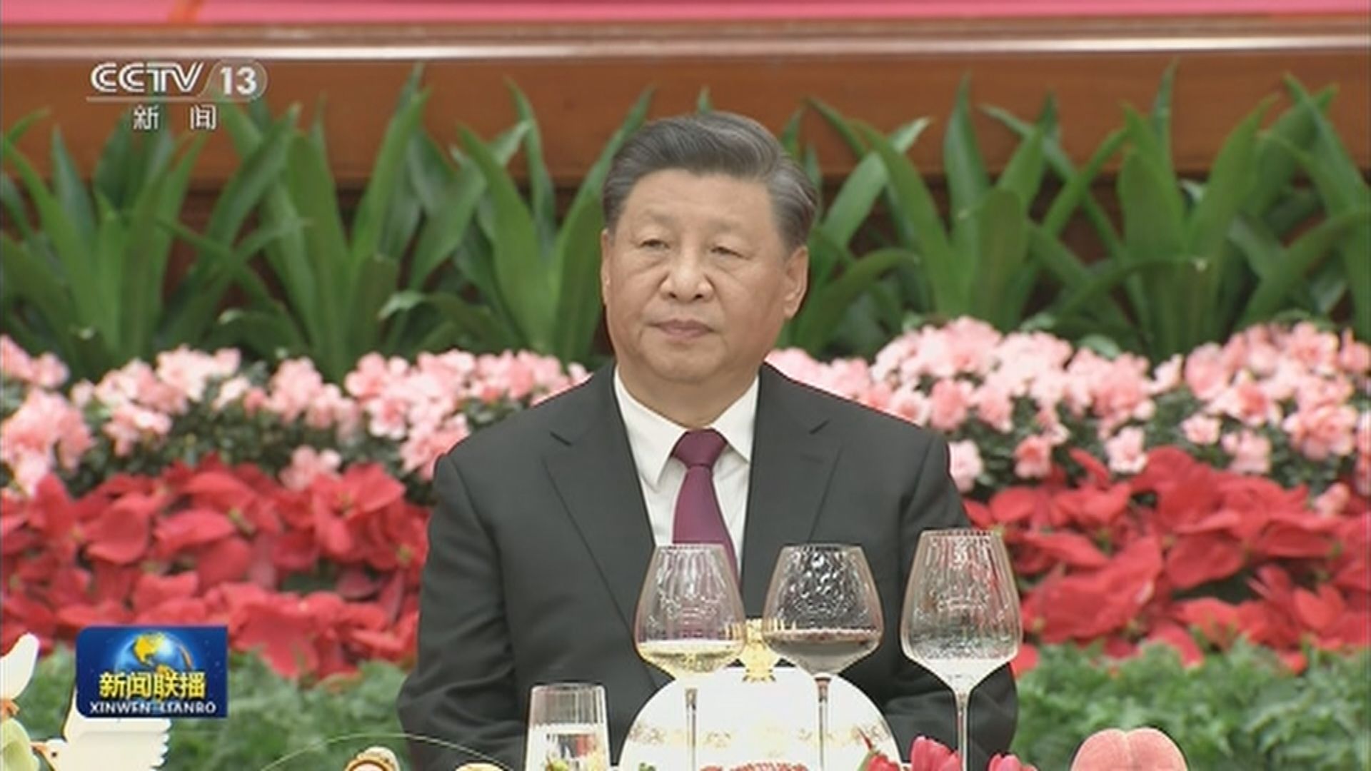 習近平等領導人出席國慶招待會