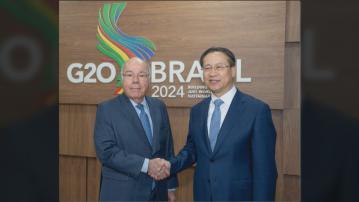 馬朝旭會見巴西外長維埃拉