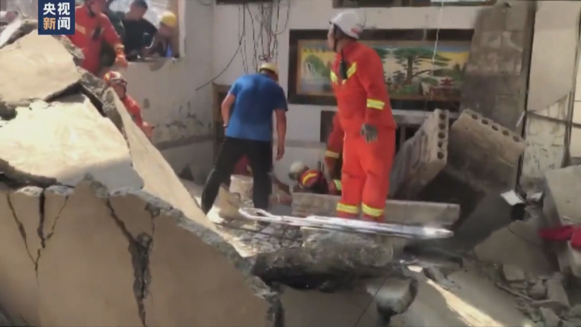山西臨汾一間飯店倒塌　造成最少17人死亡