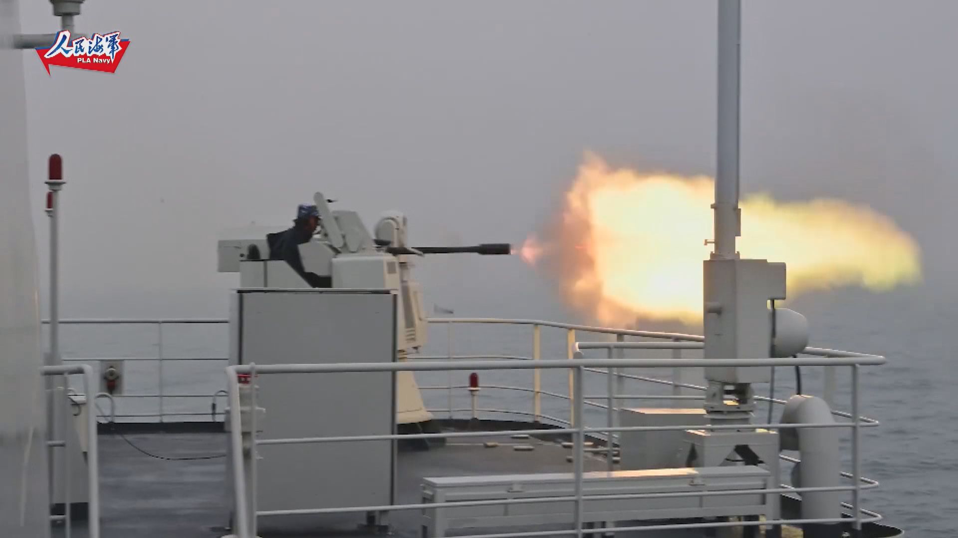 解放軍周三起一連八日於黃海進行射擊試驗