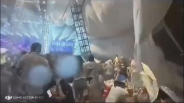 四川啤酒節大風吹倒桁架釀死傷