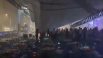 四川啤酒節大風吹倒桁架釀死傷