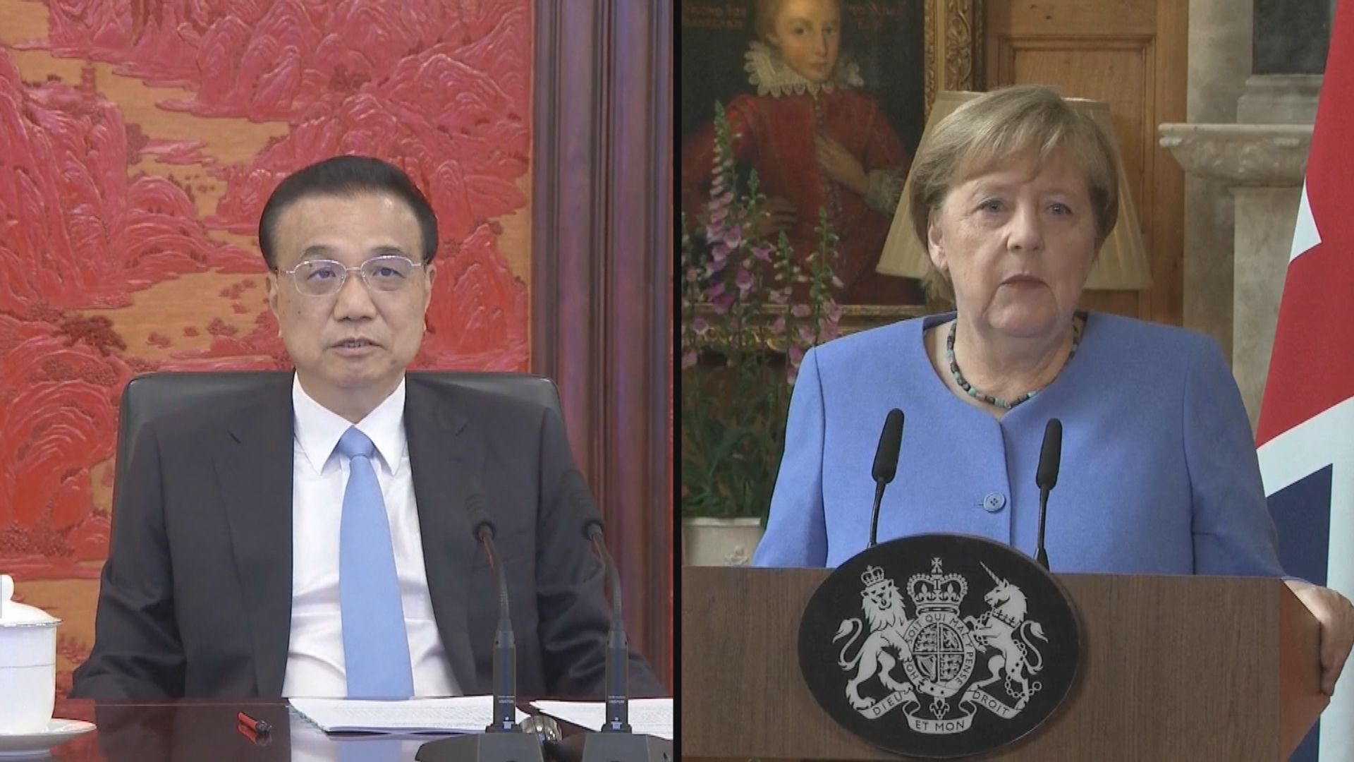 李克強與默克爾舉行視像會議　是默克爾卸任前兩人最後一次會談