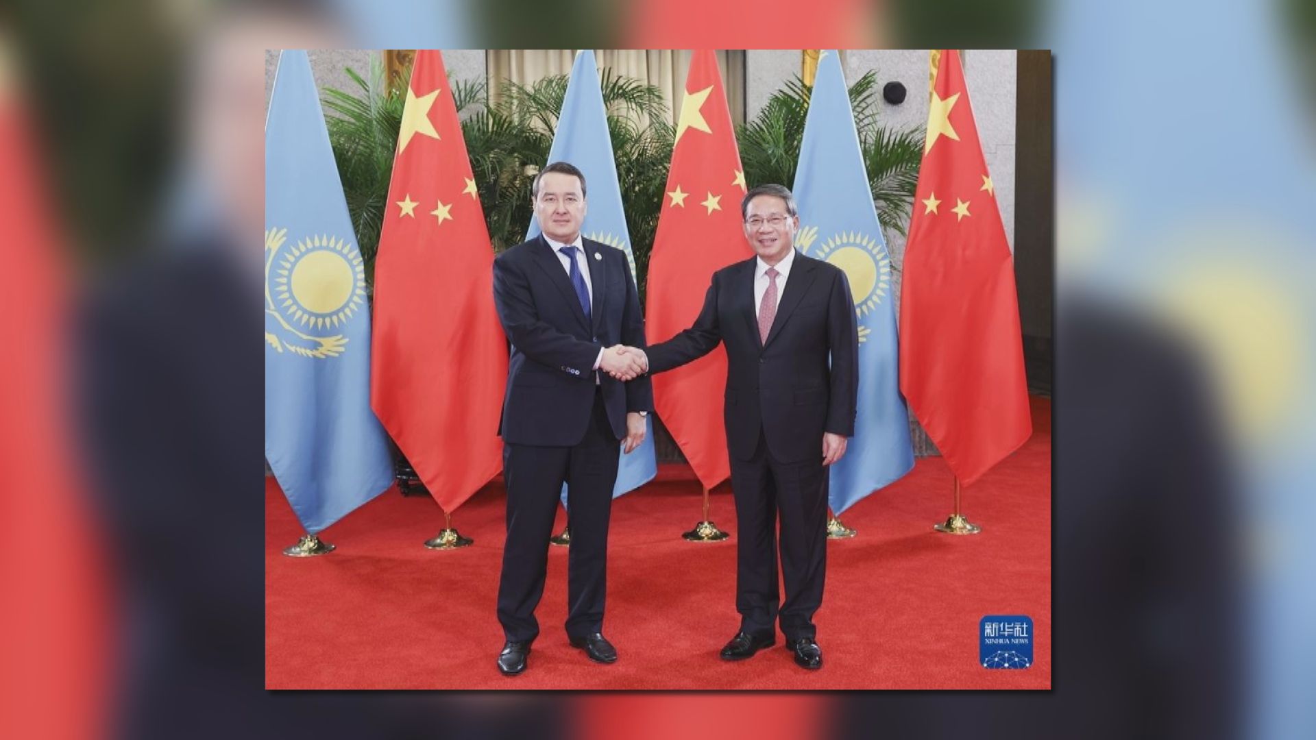 李強晤哈薩克總理斯邁洛夫