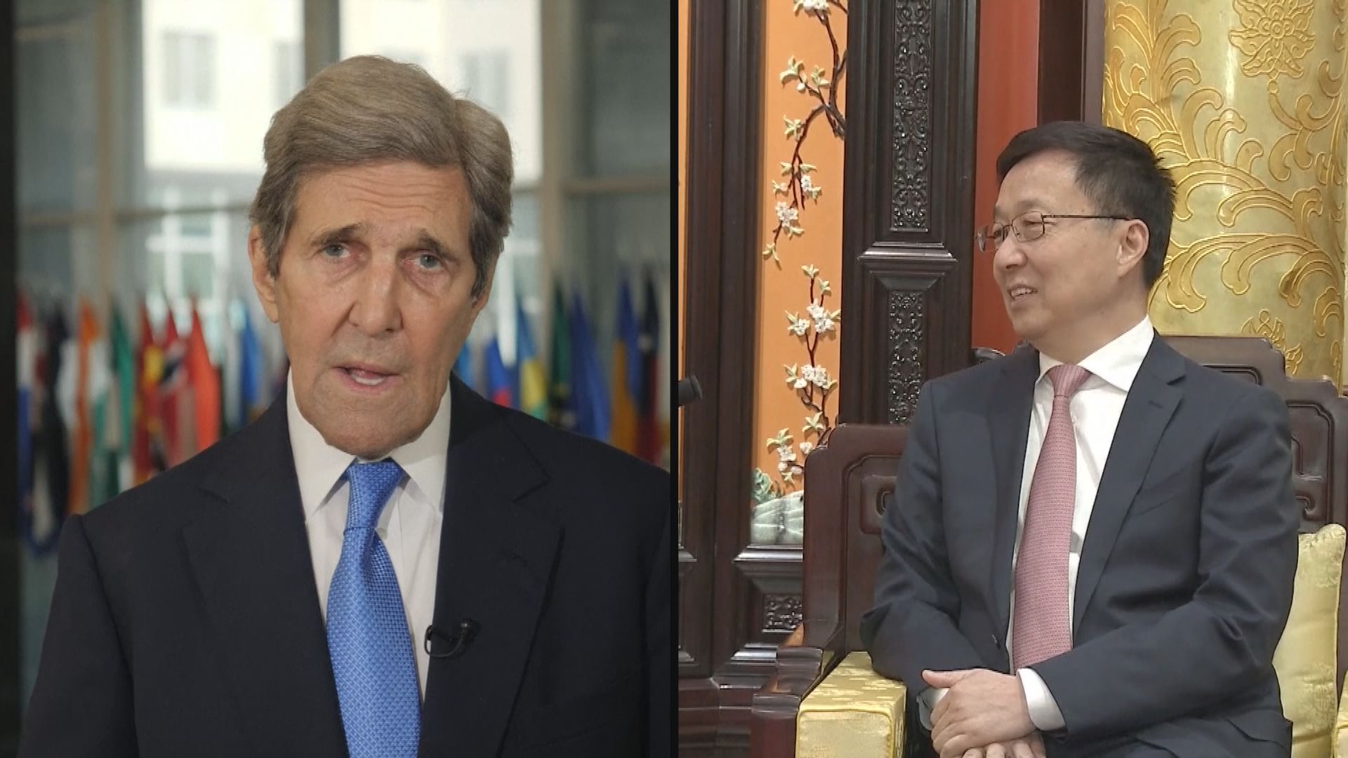 韓正與克里視像會面　冀美方為合作創造良好氛圍