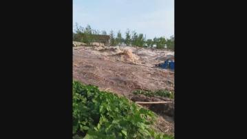 湖南洞庭湖決堤淹沒村落 正展開封堵工作