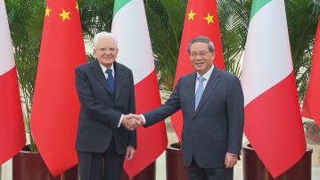 李強與意大利總統馬塔雷拉會晤