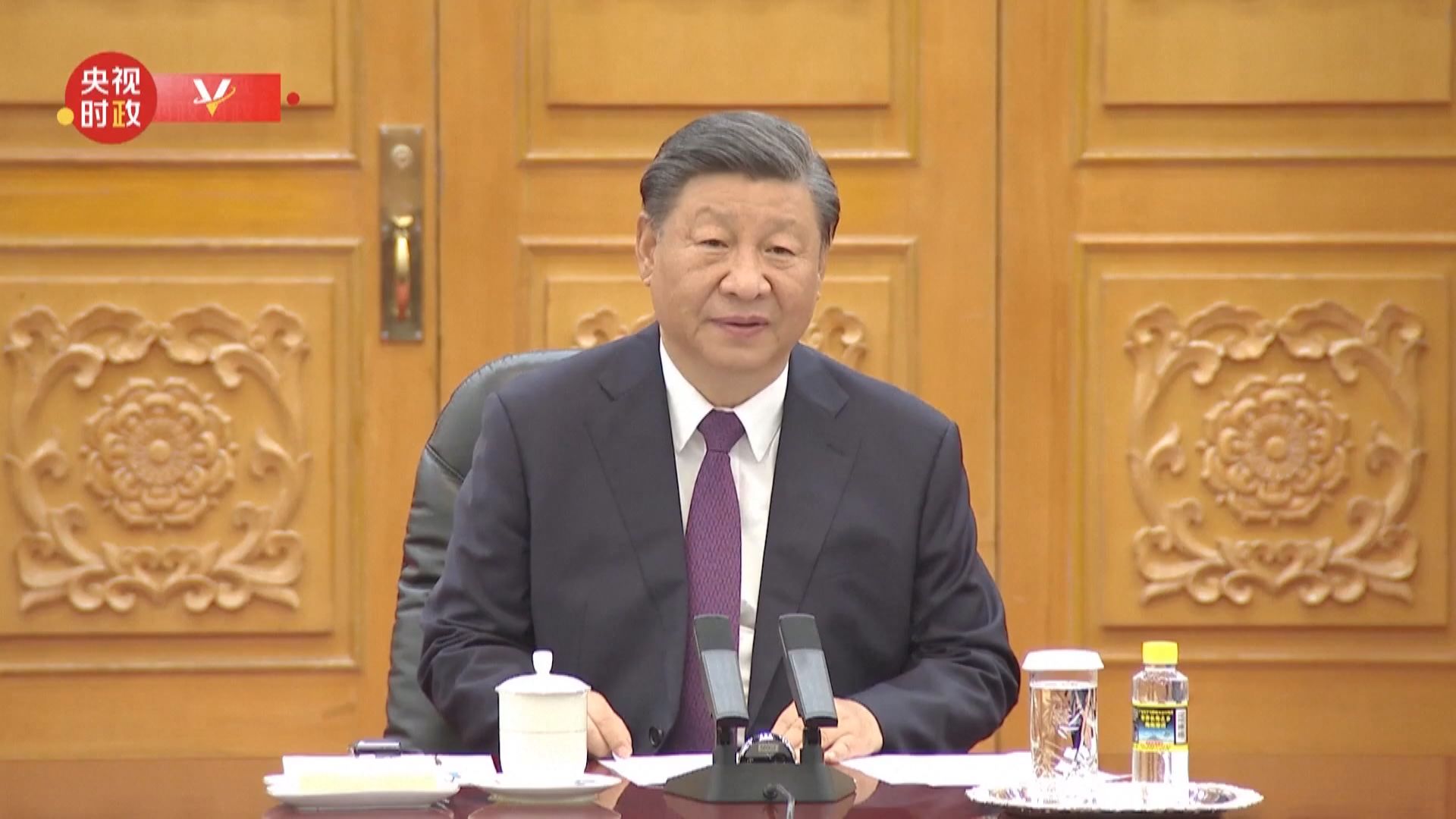 習近平分別會見柬埔寨首相洪瑪奈和贊比亞總統希奇萊馬