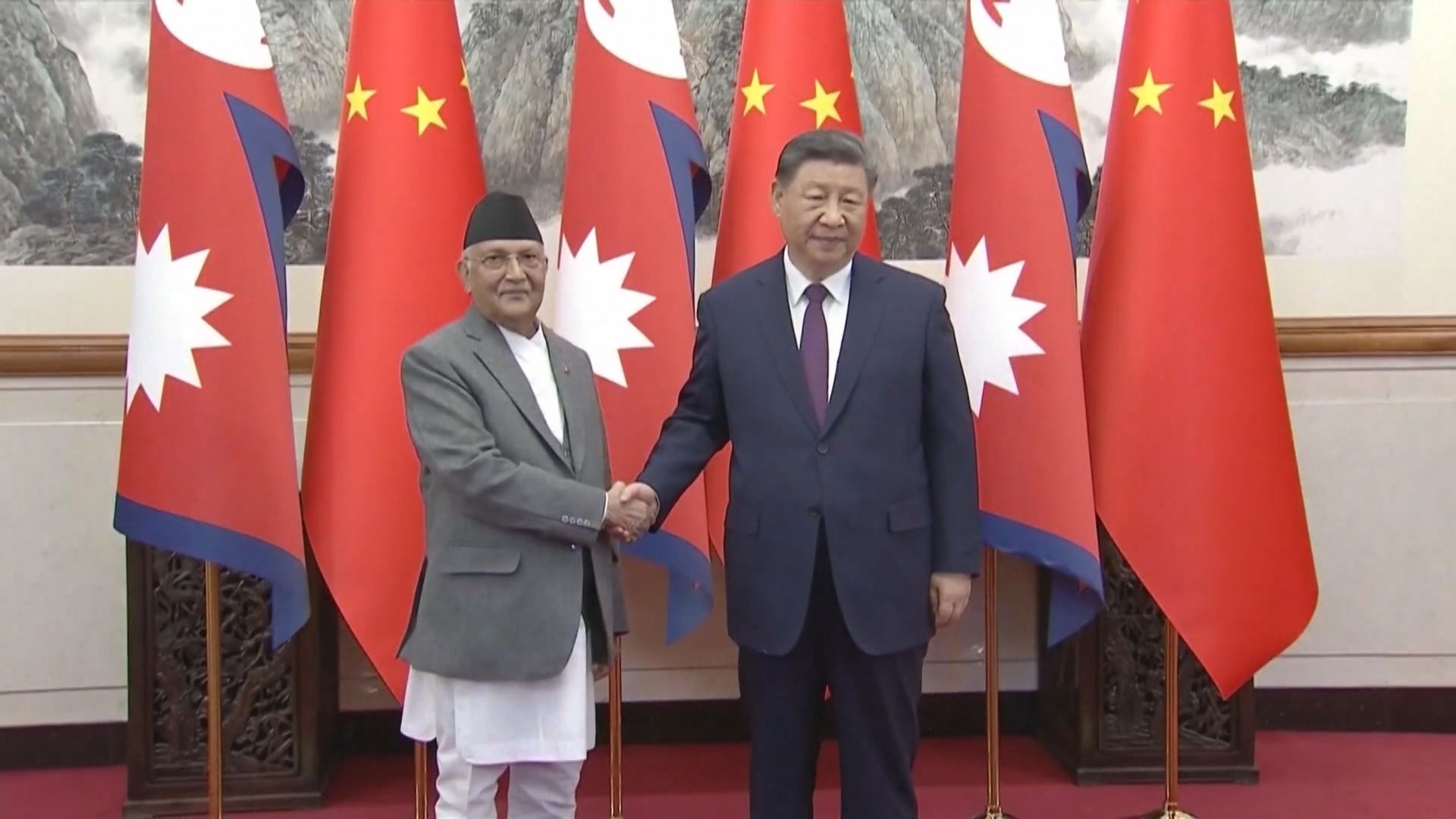 習近平會見尼泊爾總理奧利