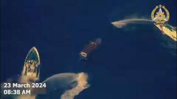 再有菲律賓船擅闖仁愛礁鄰近海域 中方警告玩火者必自取其辱