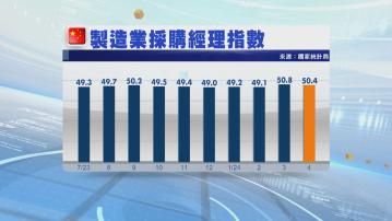 內地4月官方製造業PMI跌至50.4 略勝預期