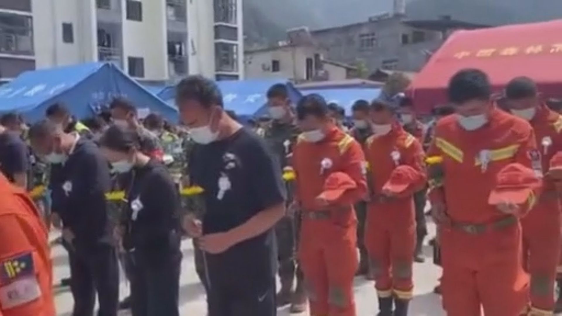 四川瀘定縣6.8級地震「頭七」　災區有哀悼儀式