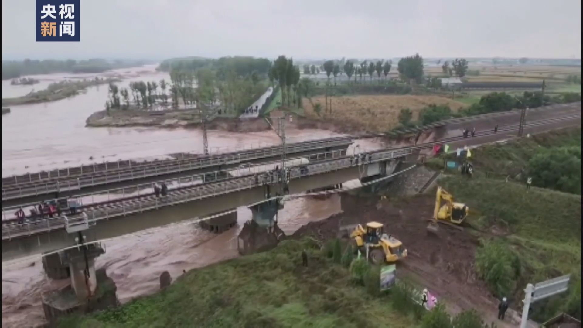 山西連日暴雨　汾河新絳段遭遇近40年最大洪峰