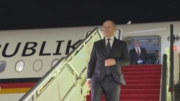 德國總理朔爾茨抵達北京將晤習近平