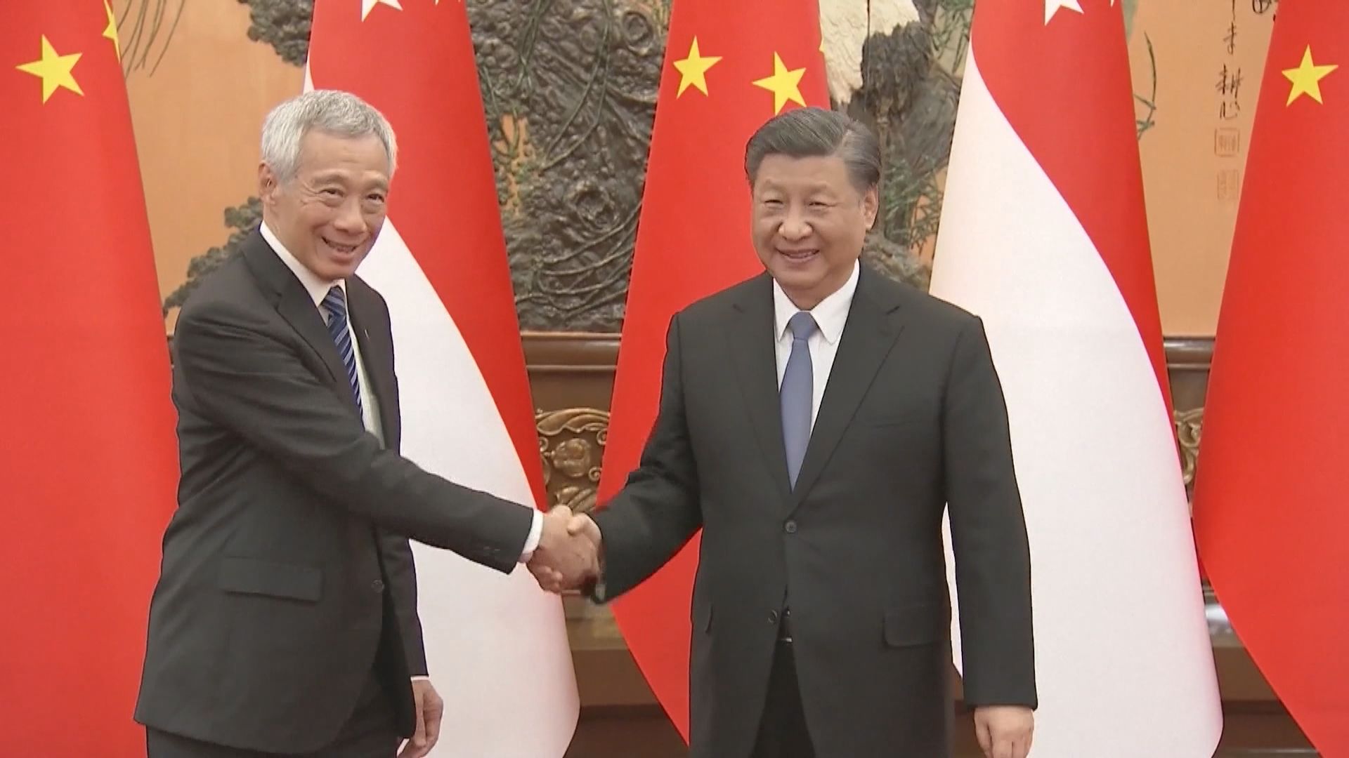 習近平分別會見新加坡總理李顯龍及馬來西亞總理安華