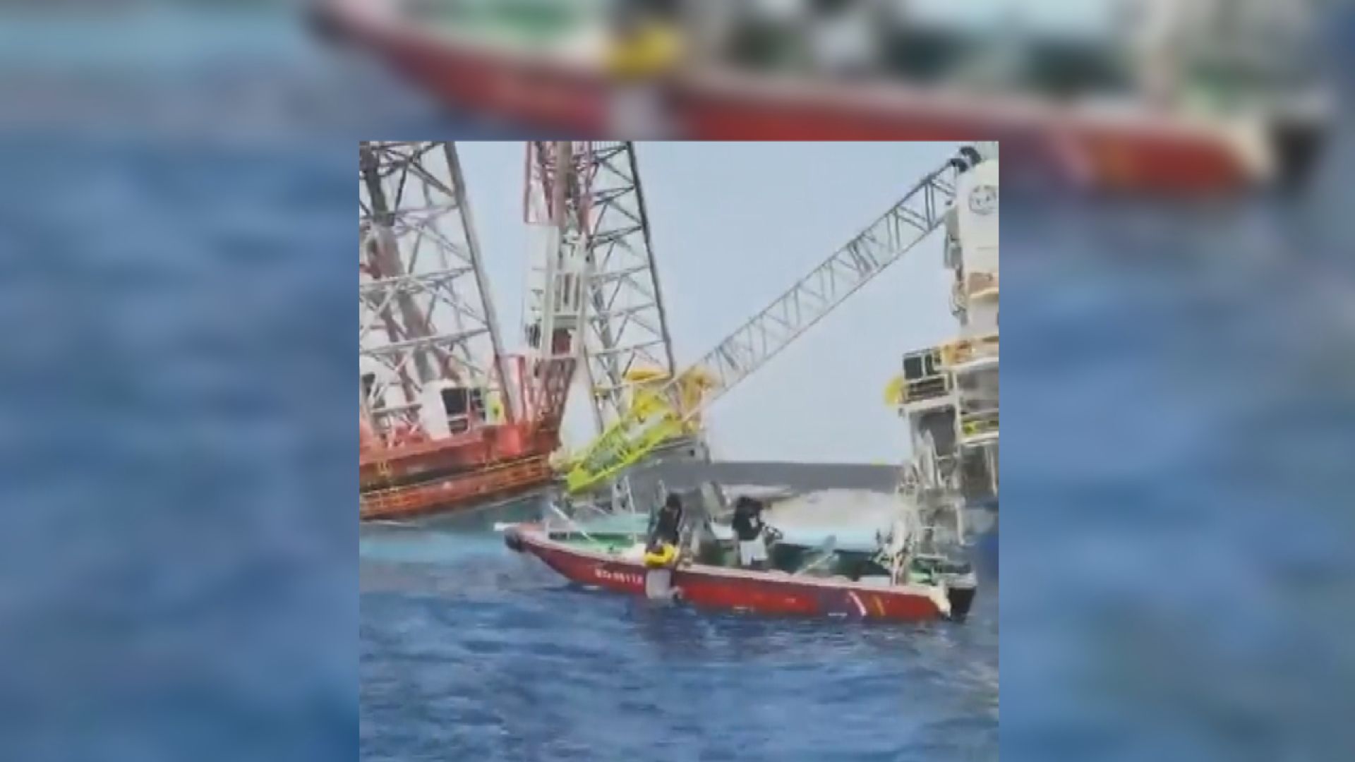 惠州有海上施工平台傾側60多人墮海