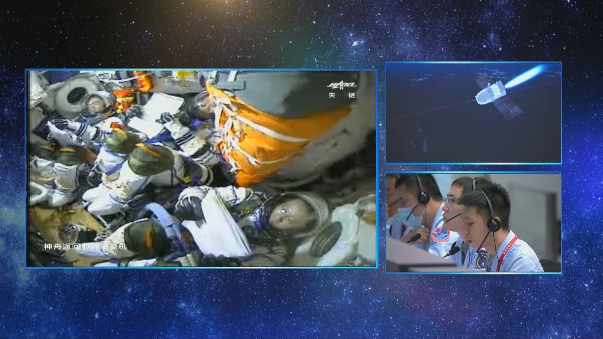 神舟十二號回程期間經歷通訊黑障
