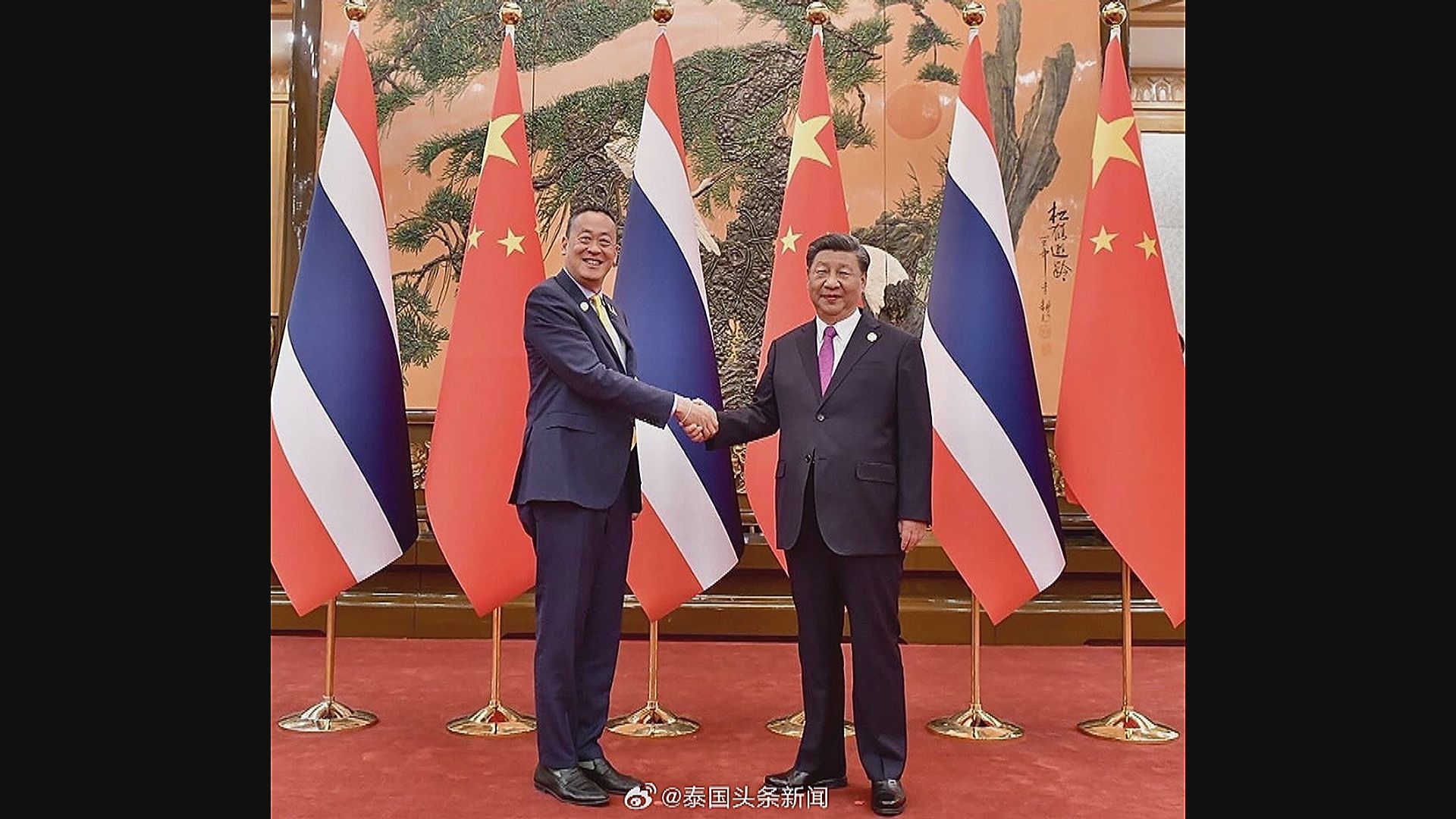 國家主席習近平會見泰國總理賽塔