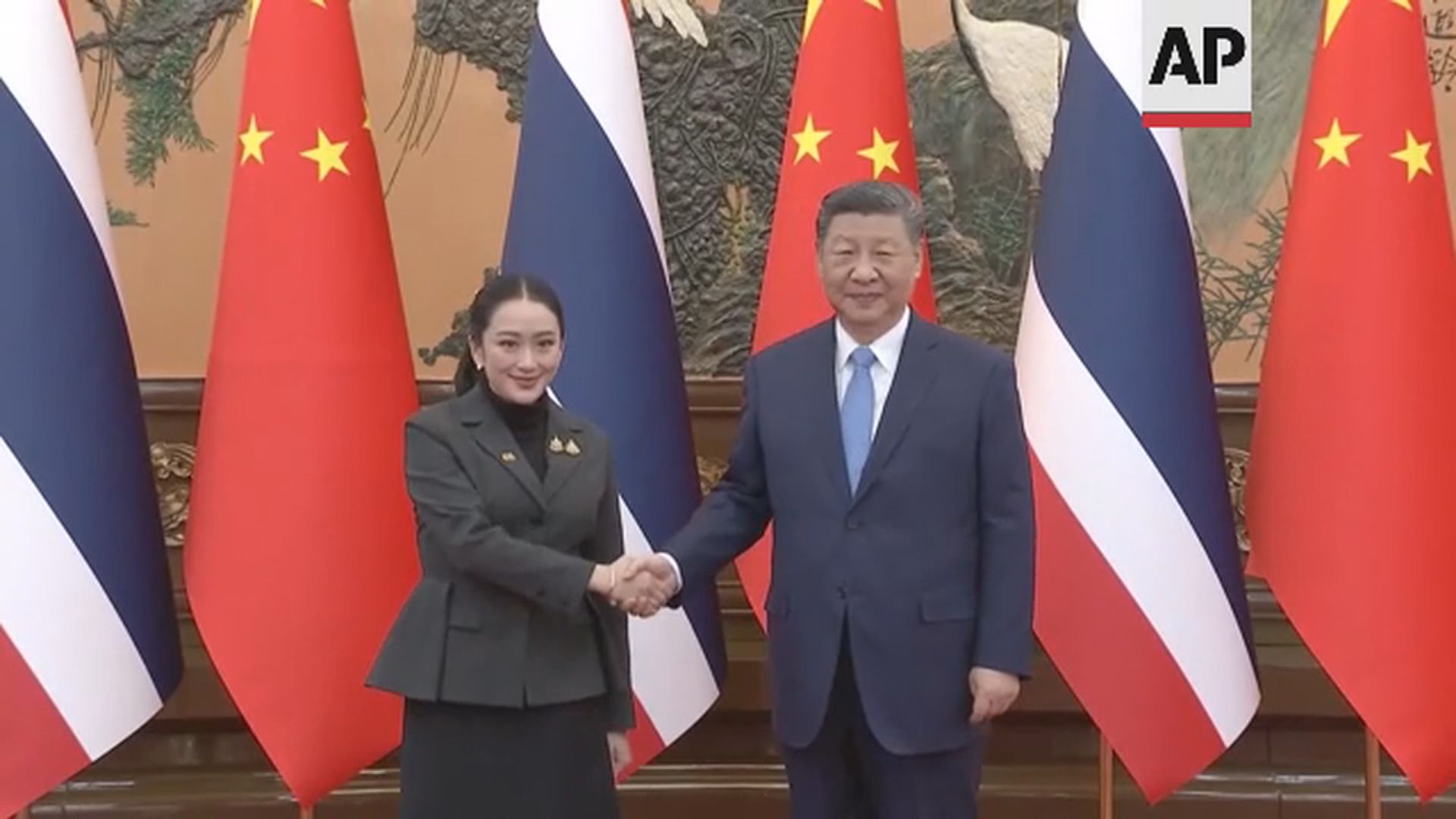 習近平會見訪華泰國總理佩通坦　讚揚泰方打擊電騙所作努力