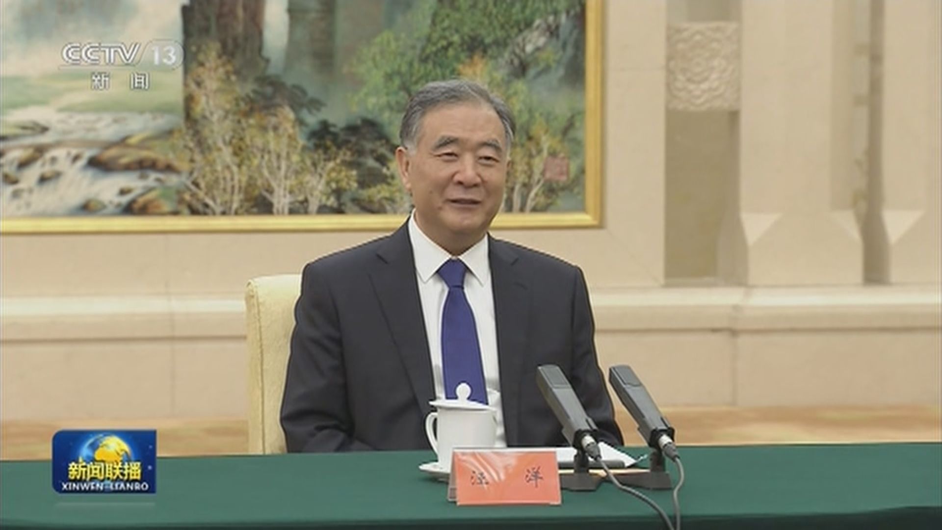 汪洋：兩岸統一歷史大勢任何勢力阻擋不了