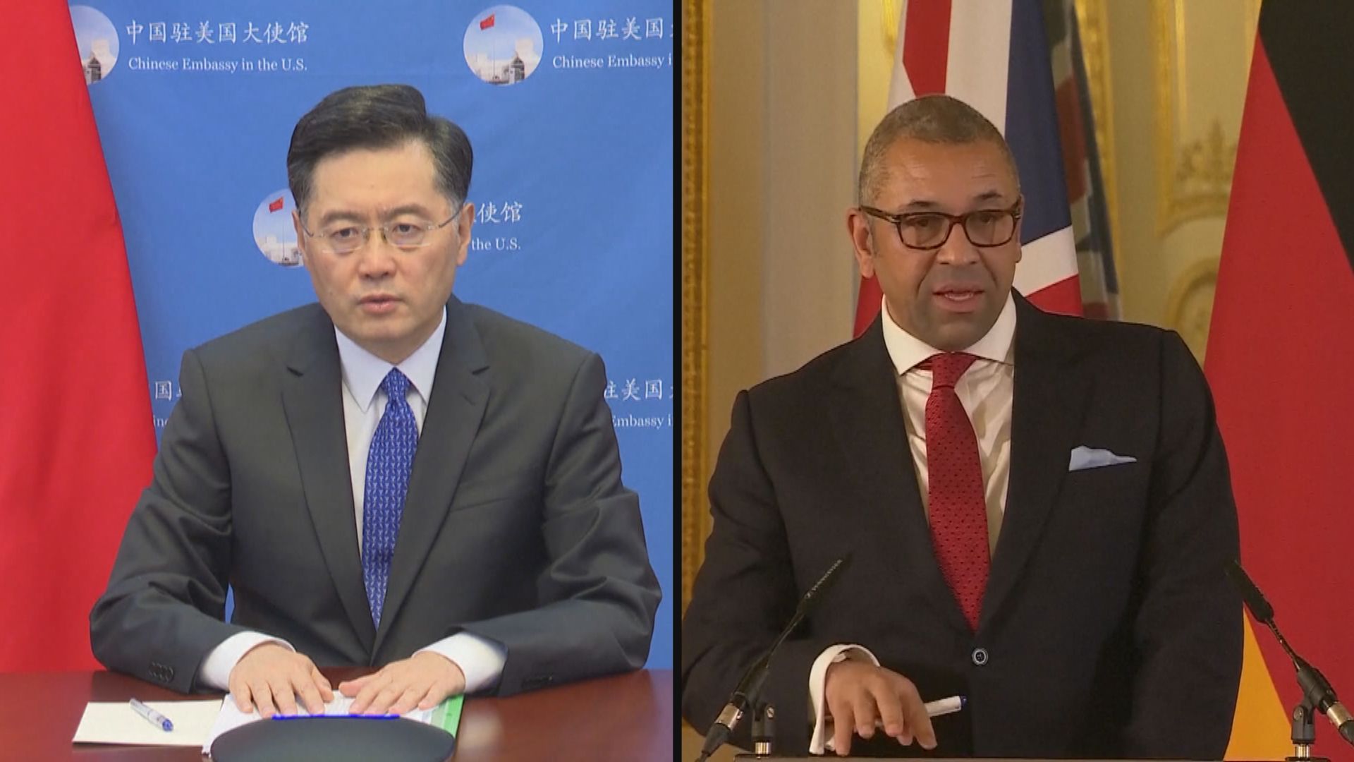 秦剛與祁湛明通電話　稱中國並非英國挑戰和威脅