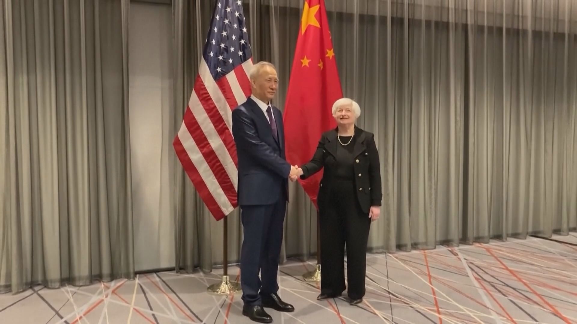 劉鶴跟耶倫瑞士會面　耶倫稱期待不久將來訪華