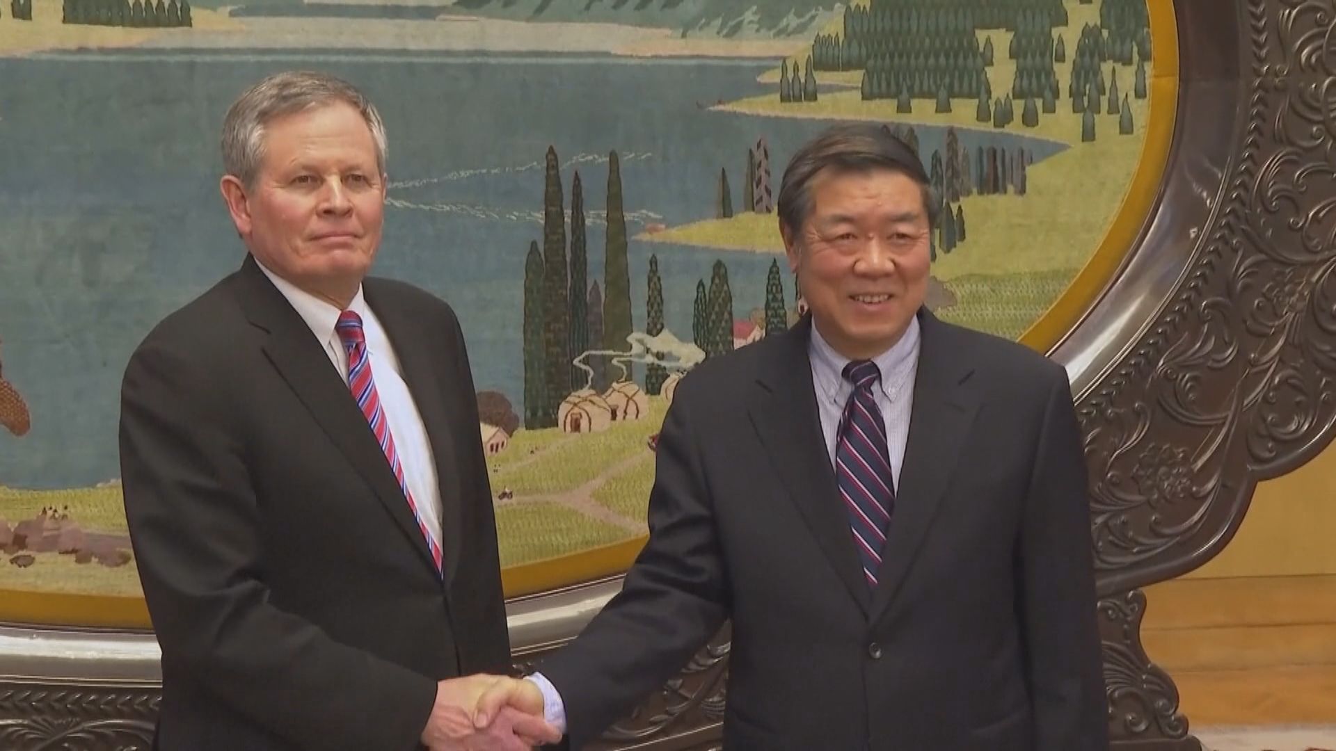 何立峰接見訪華美國參議員戴安斯