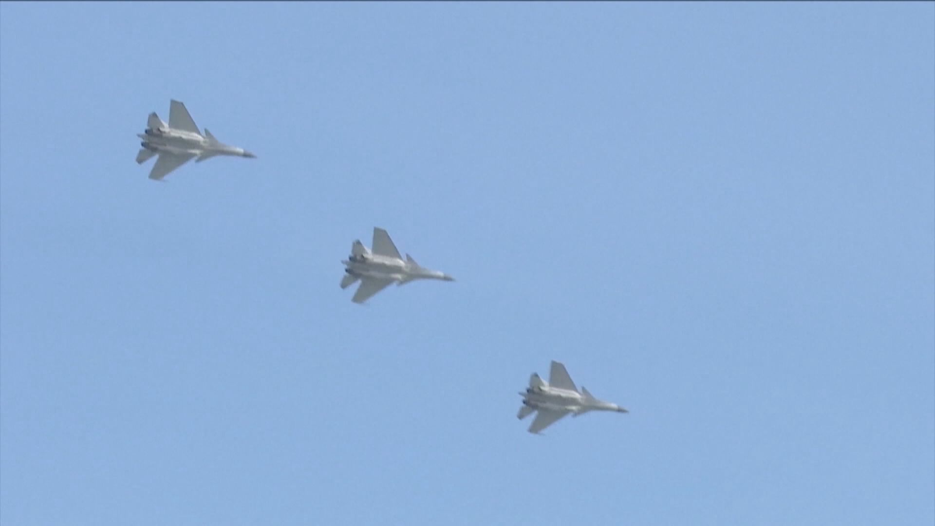 解放軍東部戰區在台灣周邊海空域戰備警巡