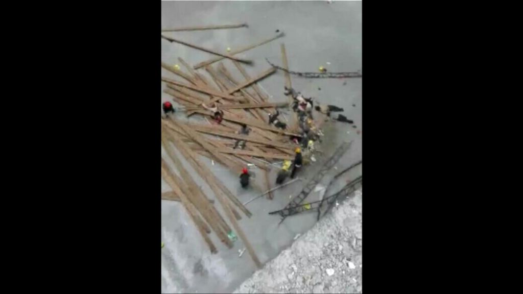 廣州發電廠施工平台倒塌　相關人員被扣查