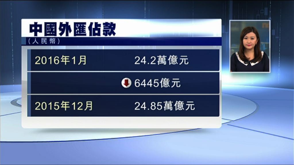 【持續走資】內地外匯佔款再減6445億