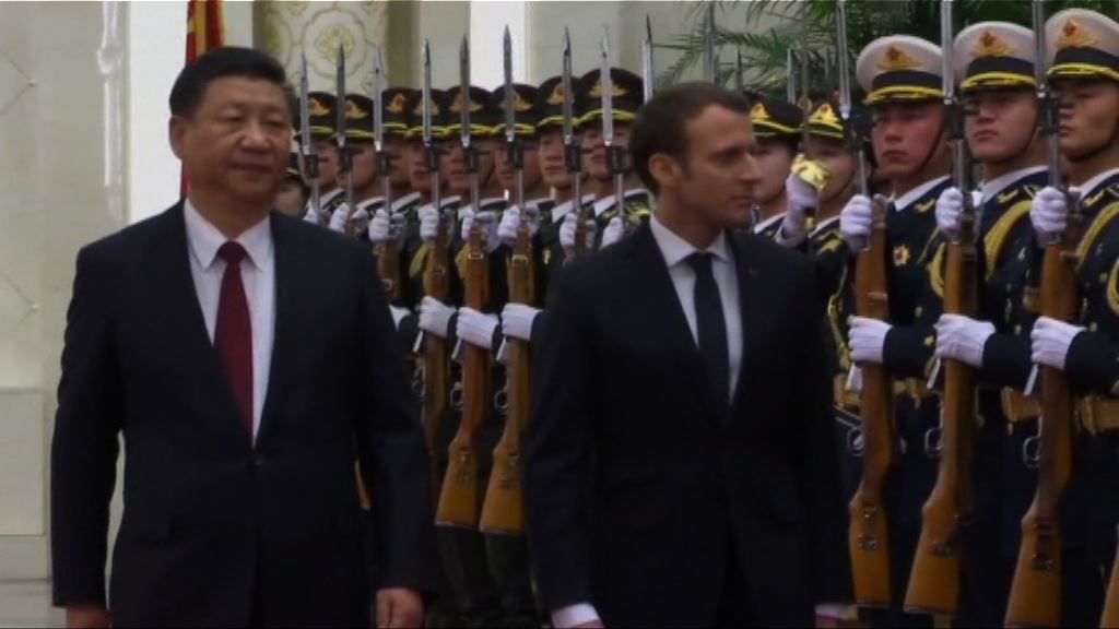 馬克龍與習近平正式舉行會談