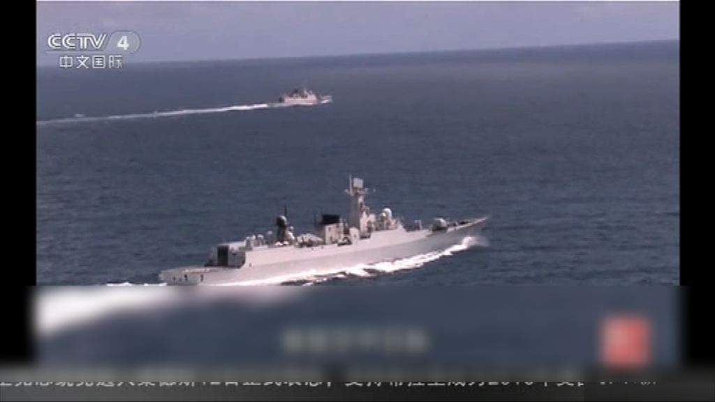 央視繼續播出南海艦隊演習片段
