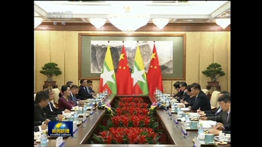 習近平晤緬甸國務資政昂山素姬
