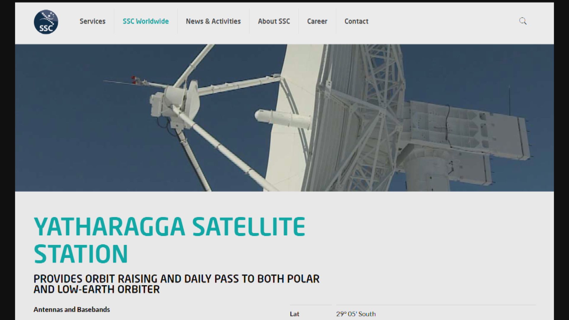 中國於澳洲西部的太空追蹤設施不獲續租