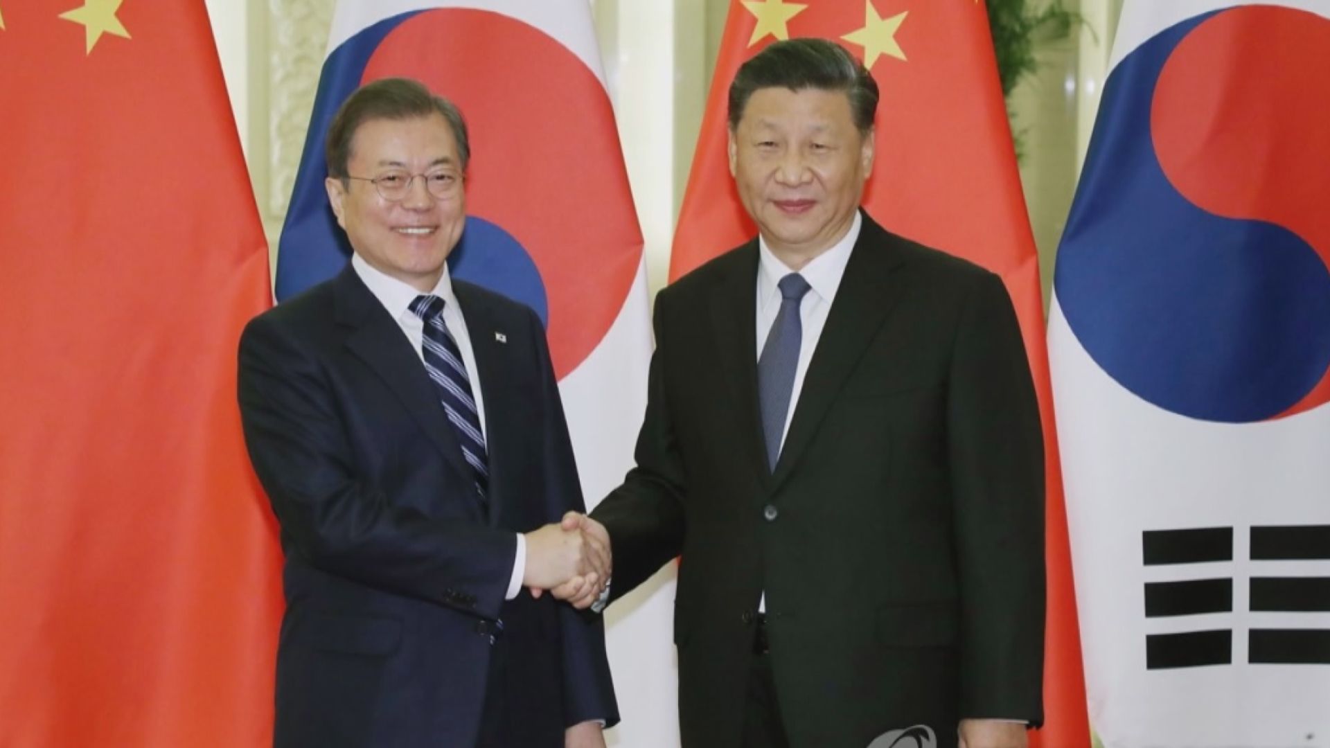 日韓領導人訪華在北京與習近平會面