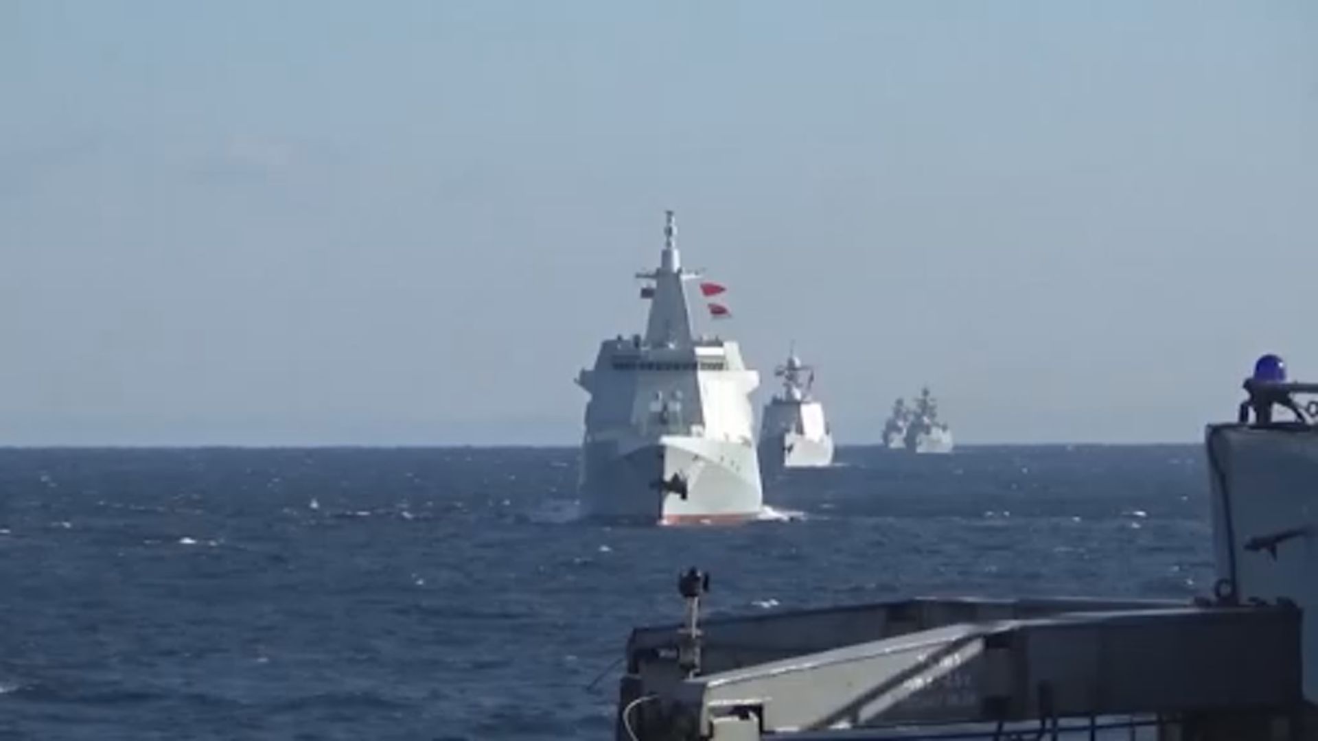 中俄軍艦於日本海等海域聯合巡航