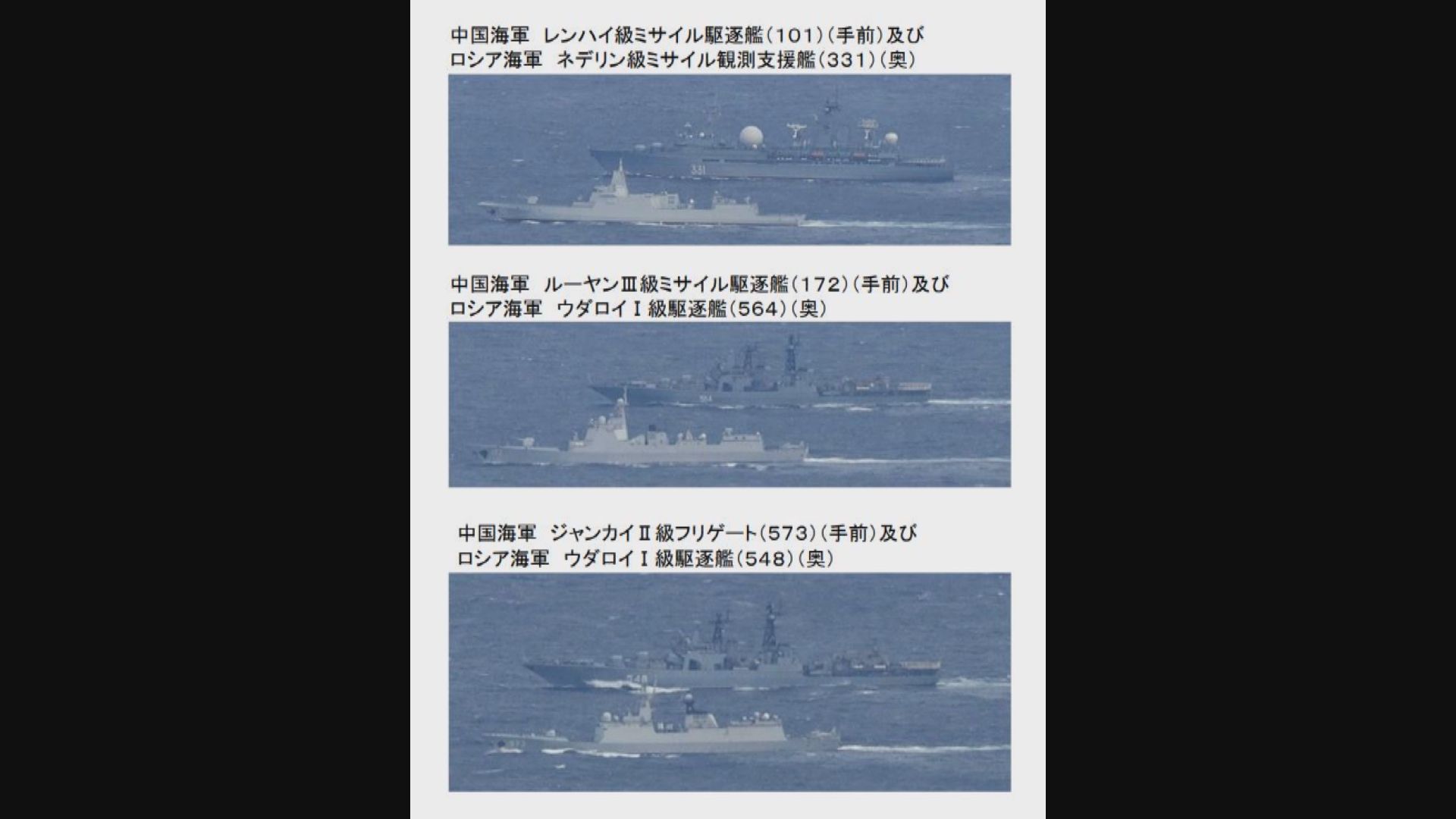中俄軍艦於西太平洋等海域聯合巡航