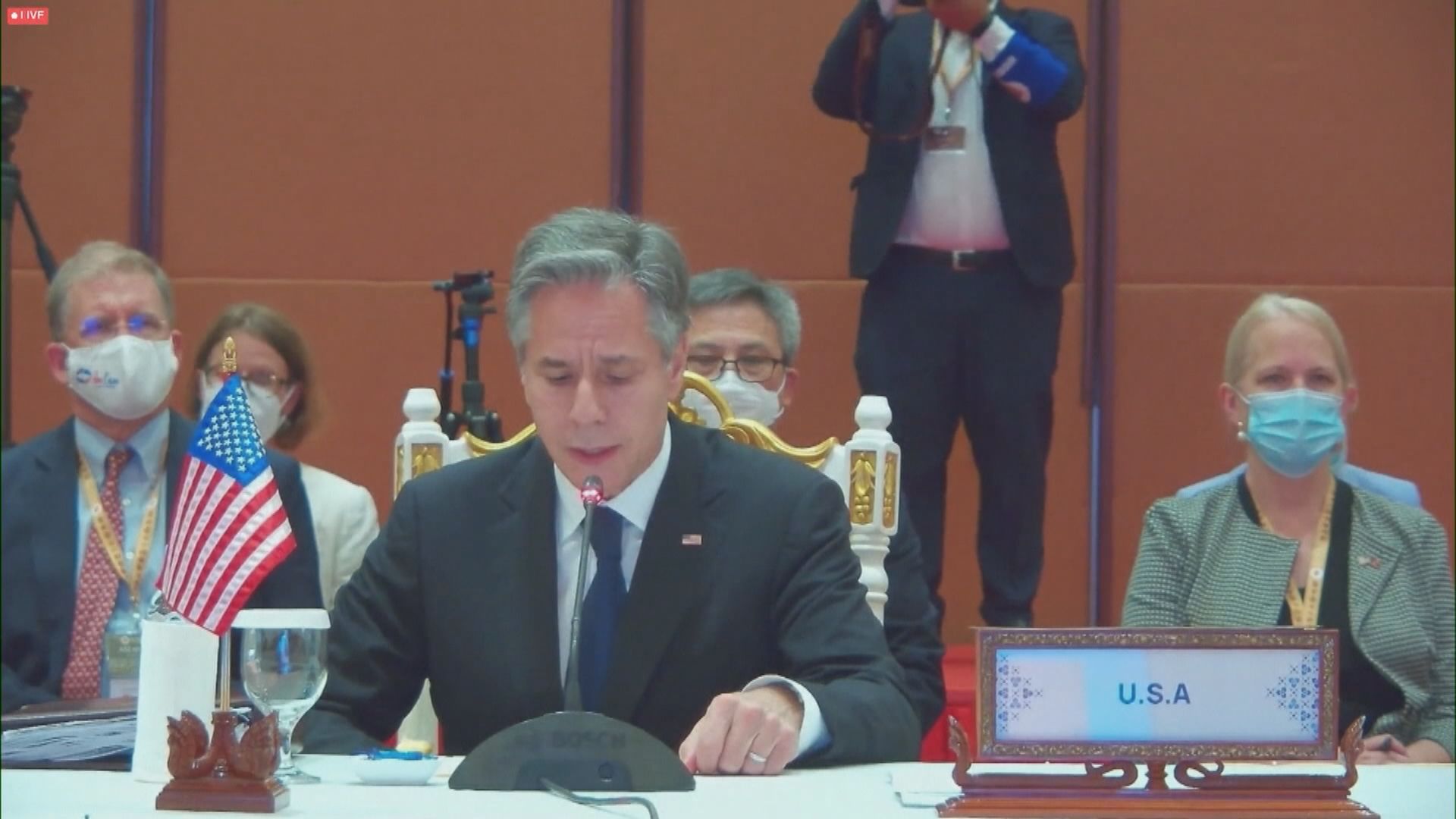 布林肯重申美國堅守一個中國原則