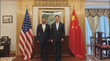 謝鋒晤美國白宮禁毒官員 強調芬太尼問題不是中國的問題