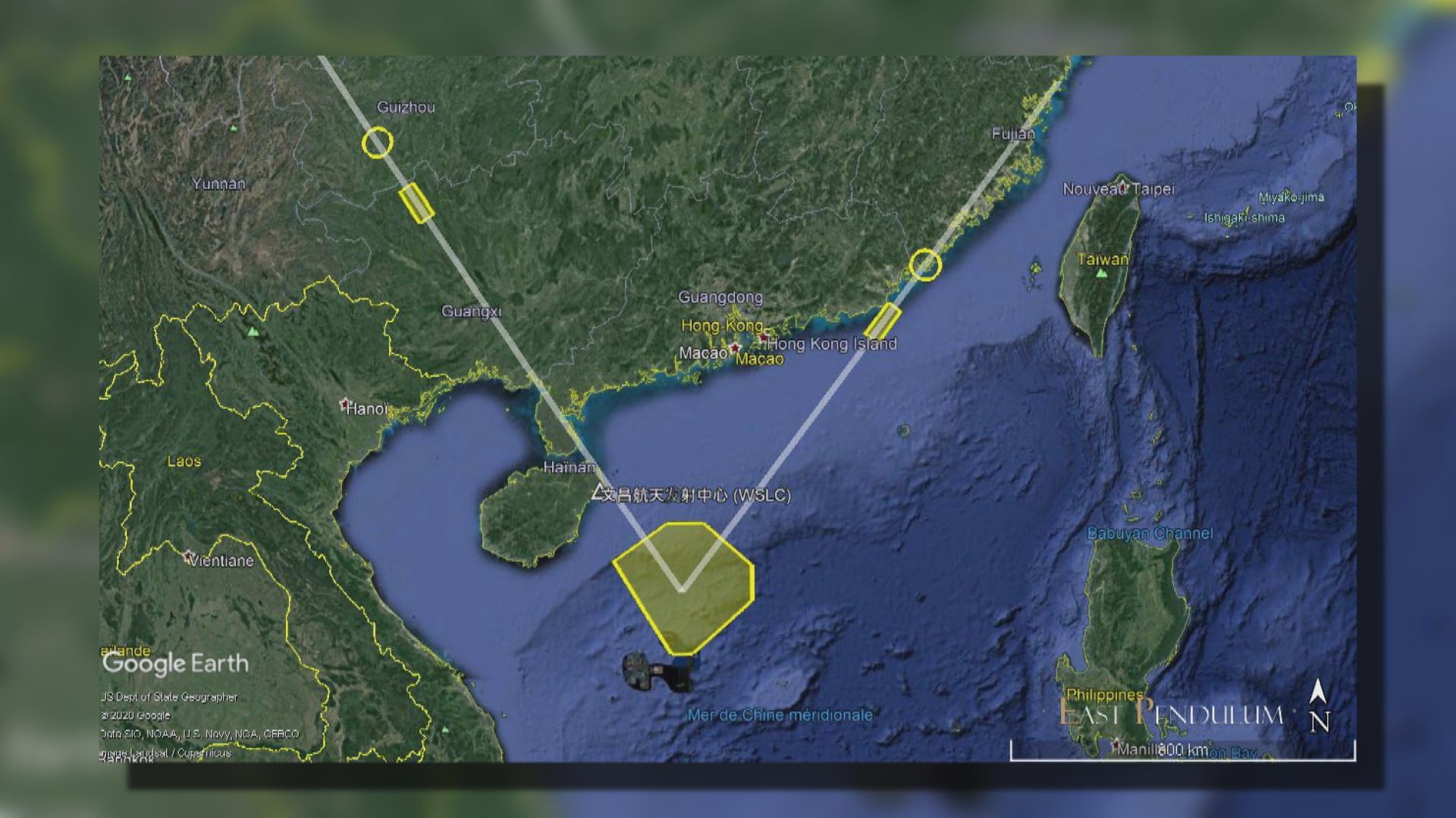 外電：中國周三向南海試射四支中程彈道導彈